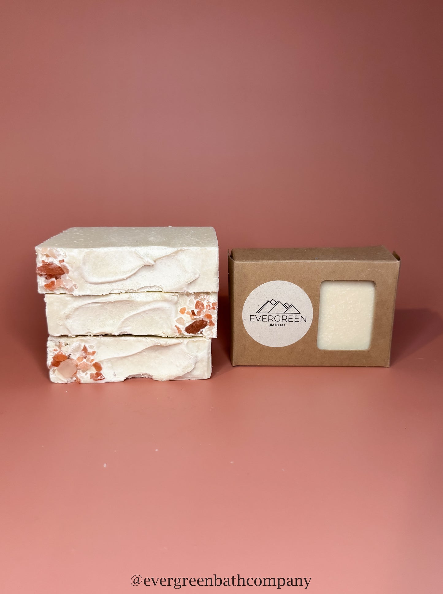 Pink Salt Bar Handcrafted Cold Process Soap